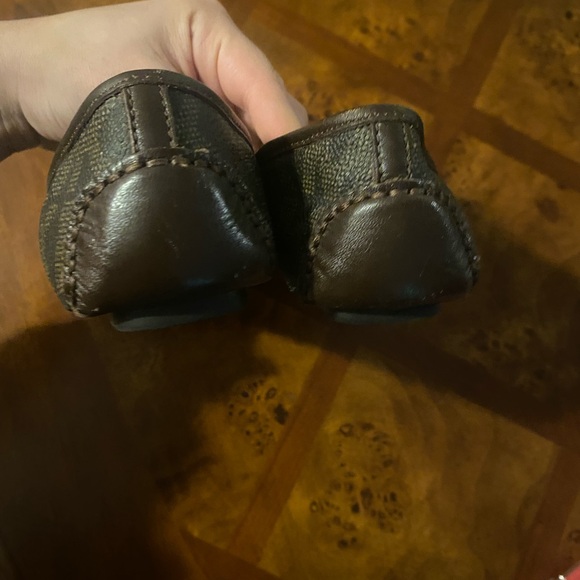 Michael Kors Brown Loafers with Gold Logo - Picture 7 of 9